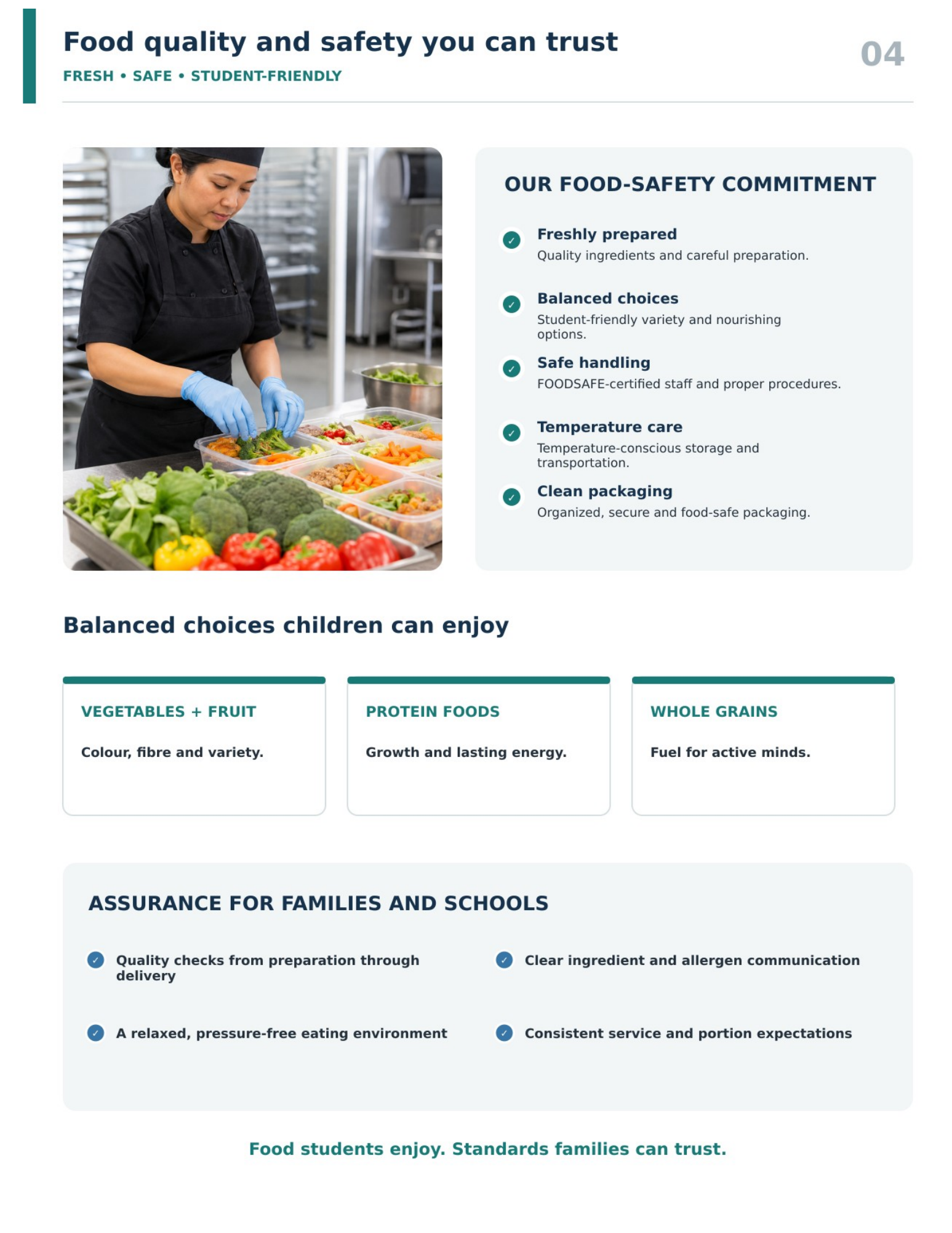 Food quality and safety you can trust